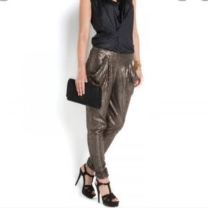 Zara gold sequins pants